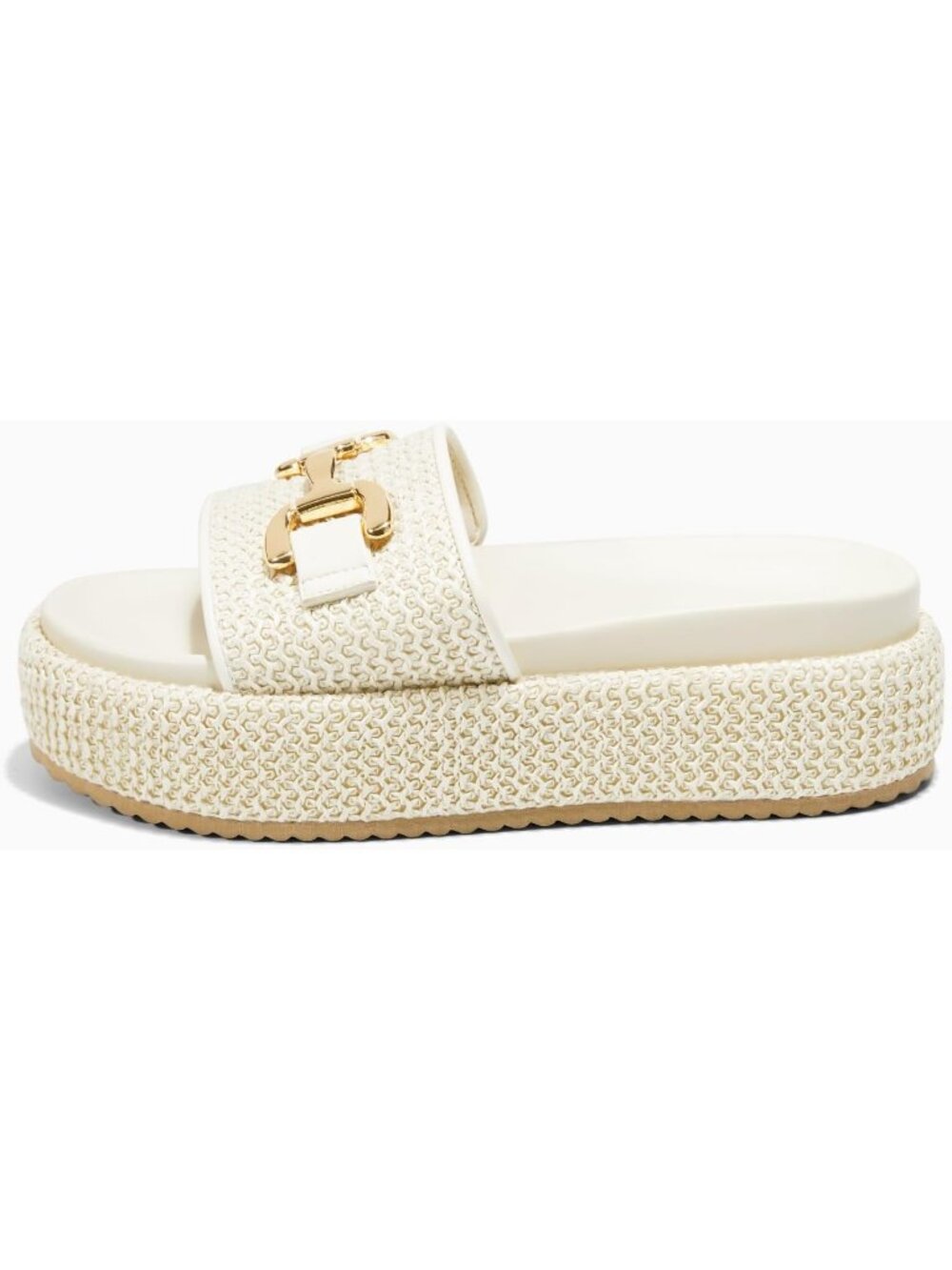 Women's Cream White Comfortable Stylish Casual Beach Style Round Open Toe Sandal - Picture 4 of 5